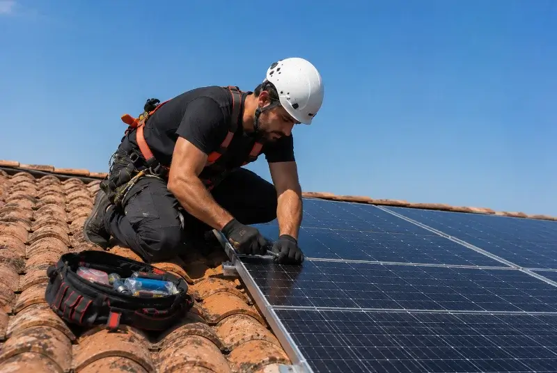 Maintenance et monitoring de panneaux solaires à Rousson